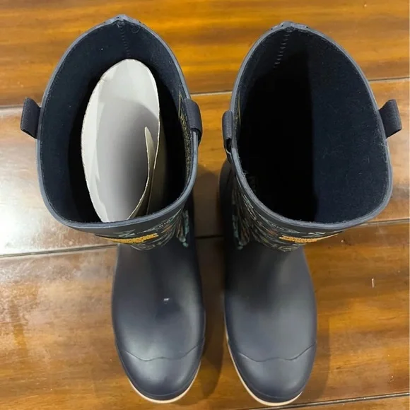 Pendleton Geometric Patterned Boots - Black and Blue - Picture 2 of 5